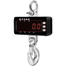 Crane Scale, 1500 kg/1000 kg/500 kg Digital Crane Scale, Hanging Scale with 65 Feet Remote Control, Robust, Dimmable LED Industrial Hook Scale, High Reliability (1000 kg Black)