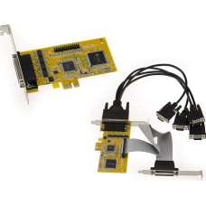 KALEA-INFORMATIQUE PCI Express PCIe nuosekliojo RS232 ir lygiagrečiojo valdiklio kortelė su 4 COM RS-232 DB9 prievadais ir 1 LPT IEEE1284 DB25 mikroschemų rinkiniu SUNIX SUN1999 (MIO5499A)