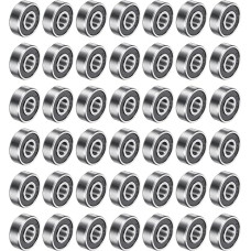 QUARKZMAN 100 Stück 606-2RS Kugellager 6x17x6mm Chromstahl-Lager Doppelt Geschirmt Präzisionslager, P0 (ABEC 1)