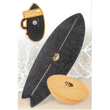 JUCKER HAWAII Balance Board Ocean Rocker | Surf Balance Board mit Rocker Shape (100% Echtholz) und extra rutschfester Oberfläche | Gleichgewichts Trainer Für Kinder und Erwachsene | Find Your Balance