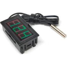 VNVTSMAI 1-10 stücke 0,56 Zoll Temperatur Sensor Modul Meter Detektor Sensoren Sonde DC 5-12V Thermometer LED digital Tester Panel Gauge(Green 1pcs)