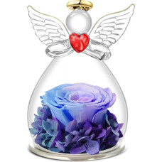 Qinqinxin Motinos dienos dovanos mamai, amžinoji rožė Angelas figūra Dovana mamai, močiutei, amžinasis gėlių kupolo stiklo angelas, begalybės rožės dovanos moterims, originalios dovanos Motinos dienai, gimtadieniui