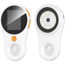 Rankinis skaitmeninis mikroskopas, 500 kartų padidinimas, 2 MP, 1920 x 1080P HD, rankinis mikroskopas su ekranu, nešiojamasis mikroskopas su 8 LED žibintais, baltos spalvos