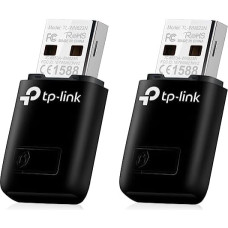TP-Link TL-WN823N WLAN USB Stick (300 Mbit/s 2.4 GHz, Mini Size Adapter, WPS Button for Easy Installation, Compatible with Windows 11/10/8.1/8/7/XP, Mac OS 10.15 and Earlier, Linux) Black