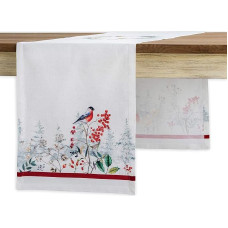 Maison d' Hermine Tablerunner Decorative Table Runner 100% Cotton Washable Table Runner for Home Kitchen Dining Party and Camping Gifts for Mother's Day Morzine 37 x 180 cm