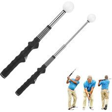 Retractable Golf Swing Trainer, Golf Swing Training Aid, Portable Golf Grip Trainer, Golf Training Aid for Strength, Grip Speed and Flexibility, Training, Swing Correction, Chipping, Driving