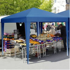 YITAHOME 3 x 3 m Pop-Up Gazebo, Waterproof Folding Gazebo, Anti-UV Garden Tent, Party Tent, with Carry Bag and Ropes, for Patio, Beach, Camping, Market, Festival