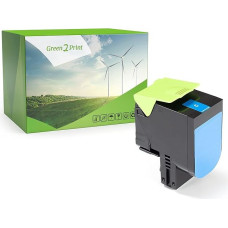 Green2Print Toner Cyan 2000 Pages Replaces Lexmark 80C0S20, 800S2, 80C2SC0, 802SC, 80C2SCE, 802SCE Suitable for Lexmark CX310N, CX310DN, CX410DE, CX410DTE, CX410E, CX510DE, CX510DHE CX5100DTHE