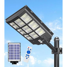 JAYNLT Y-3600 W Saulės gatvės žibintai lauke, 6500 K saulės žibintai, gatvės žibintai su judesio jutikliu, IP67 vandeniui atsparus LED saulės prožektorius lauke, skirtas privažiavimui, garažui, keliams