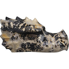 mookaitedecor Natūralus kinų tapybos akmens drakono kaukolė ornamentas Drakono kambario dekoras Kolekcionuojamos drakono figūros Krištolo drakono galvos ornamentas Akmens drakono dovana 71-74mm