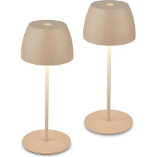 BRILONER - 2 mini LED stalinių šviestuvų rinkinys, belaidis IP44 su jutikliniu valdymu, nuolat reguliuojamas apšvietimas, keičiama baterija ir šviesos šaltinis, naktinis šviestuvas, dekoratyvinis šviestuvas, stalinis šviestuvas su baterija, 8 x 20 cm (DxV