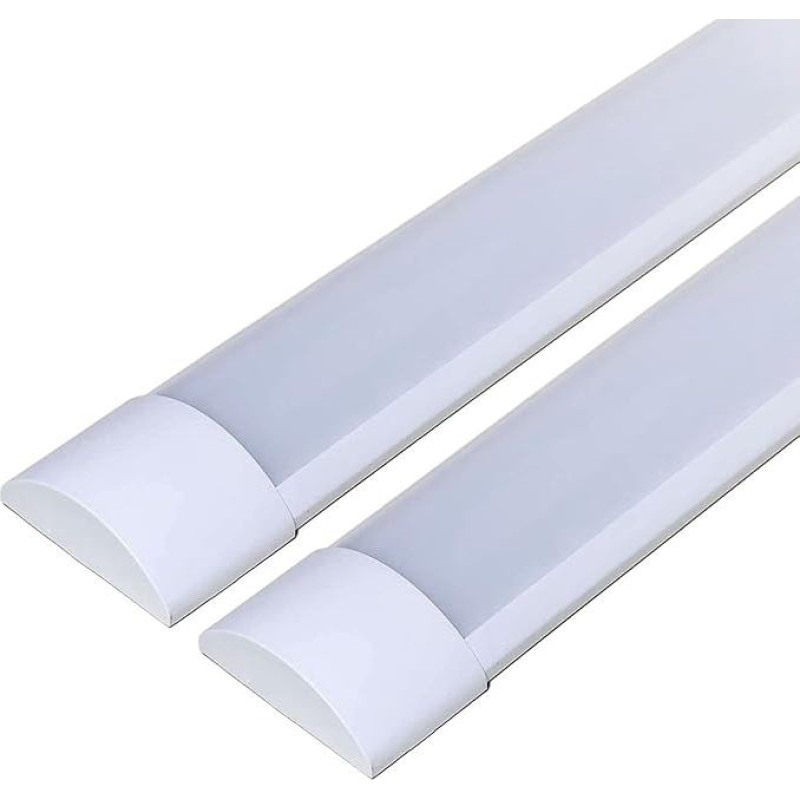 ZONE LED Set - Light Strip, 120 cm, 40 W, 4800 Lumen, Daylight 4000 K, IP20, 120 lm/W, Tube Lamp, Longfield Light, Cellar Light, No Flickering, Indoor Mounting (Pack of 2)