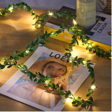 Ariceleo 5 m Artificial LED Fairy Lights, 4 Pack Battery Operated Vine Lights with Timer Twinkle Mode, Warm White Mini Leaf Lights, Ideal for Christmas, Wedding Party Decorations Indoor