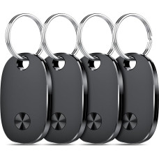 Smart Air Tracker Tag Pack of 4, Key Finder KeyFinder Compatible with Apple Where is? App (iOS Only, Android Not Supported), Bluetooth Key Finder for Luggage/Bags/Suitcases, Replaceable Battery
