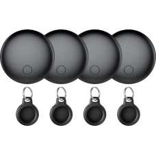 Air Tag Key Finder, Pack of 4, Smart Tag Compatible with Apple Where is App (iOS Only), Air Tracker Tag for Keys/Luggage/Suitcase/Wallet, IP68 Waterproof, Replaceable Battery