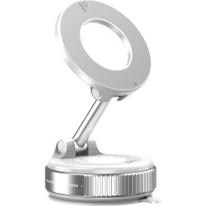 MSXTTLY Vacuum Magnetic Mobile Phone Holder Car 2025 Upgraded Vmag-S1 for Magsafe Car Holder, Mobile Phone Holder Car Magnet for All Mobile Phones, 360° Rotatable, White