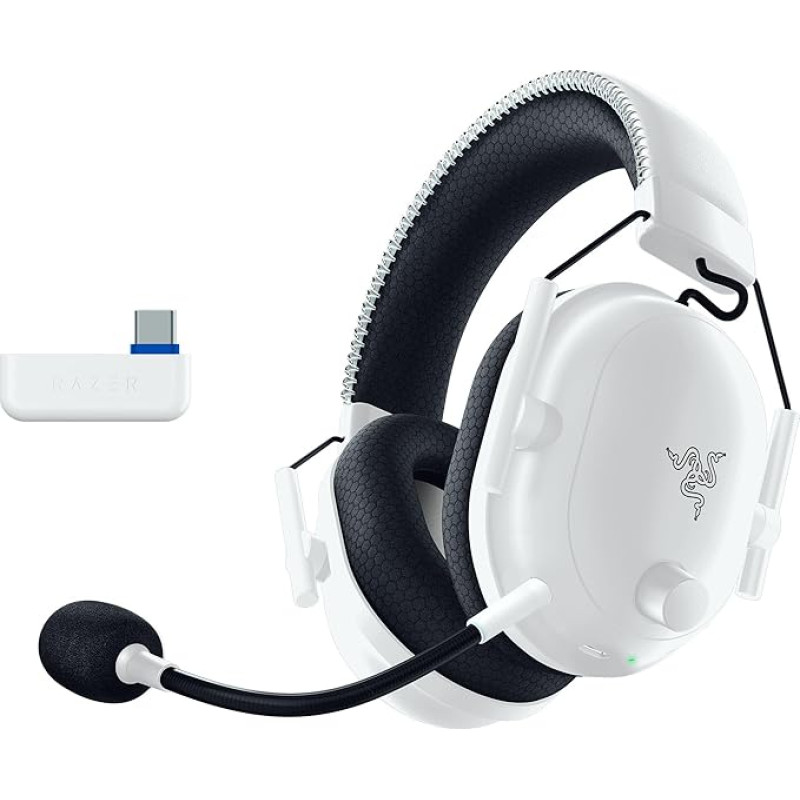 Razer Blackshark V2 Pro (Playstation) - Wireless Console E-Sport Headset for PS5 (Triforce 50 mm Driver, HyperSpeed Wireless, FPS Audio Profiles, Removable HyperClear Microphone) White