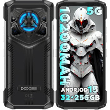 DOOGEE Blade 20 Play 5G Android 15 lauko mobilusis telefonas be sutarties, 125 dB garsiakalbis, 10300 mAh 15,8 mm lauko išmanusis telefonas, 32 GB + 256 GB (2TB), 50 MP AI kamera, 6,6 colių HD + skylėtas ekranas, 3