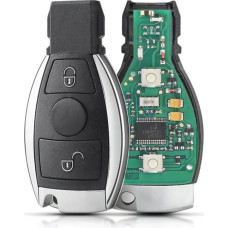 Lizbn 2 mygtukų automobilio rakto korpusas, automobilio rakto nuotolinio valdymo pultas, pakaitinis rakto korpusas, tinkamas Mercedes Benz A B C CL CLK CLS E G GL M R S SL su peiliu BGA 433 MHz FSK programuojamas