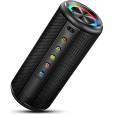 Bluetooth Speaker, Music Box Bluetooth 5.4 with RGB Lights, Portable Bluetooth Box Hands-Free Function for Phone, 15h Battery, IP7 Waterproof TWS Pairing, Fantastic Sound, Suitable for Outdoor/Party