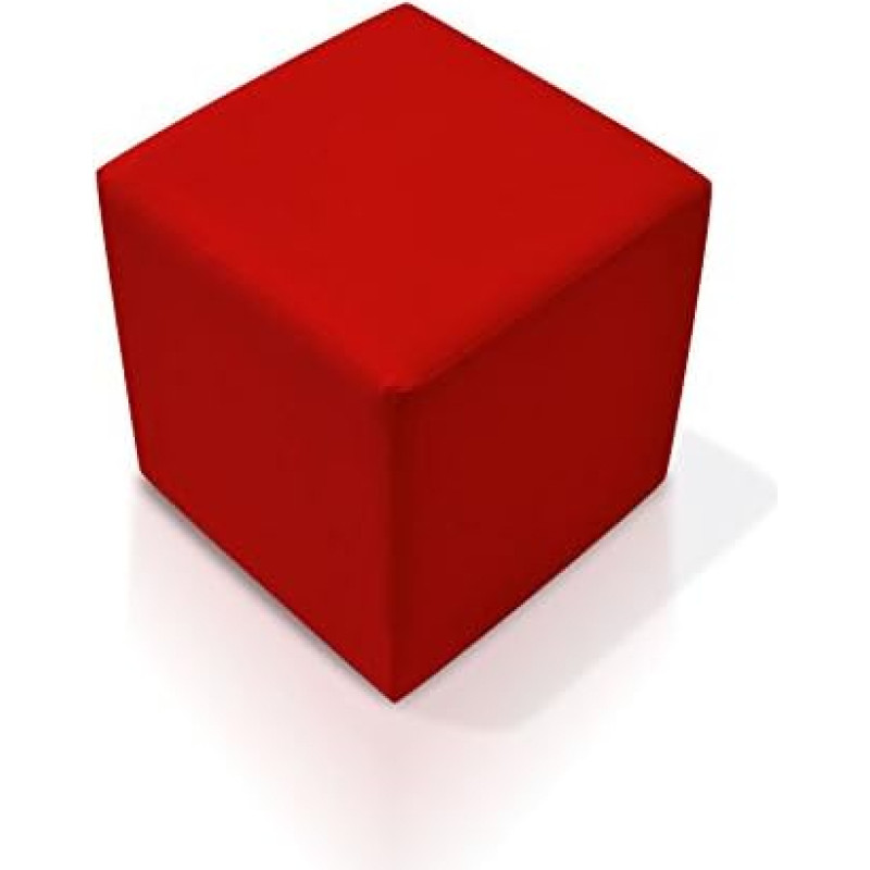 moebel-eins Kubus Kubus Cube Seat Taburetė Taburetė 50 x 45 x 45 cm Raudona