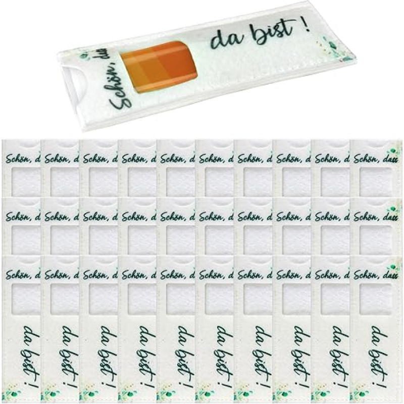 Fiotha 30 vienetų Schön Dass Du Da Bist Dovanų dėklas veltinis, Schön, dass du da bist Dovanų dėklas veltinis, svečių dovanos vestuvėms, vestuvėms, krikštynoms, gimtadieniui, išleistuvėms (be šokolado)