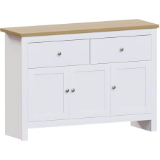 Vida Designs Arlington Sideboard with 2 Drawers and 3 Doors Large Cupboard MDF Furniture White