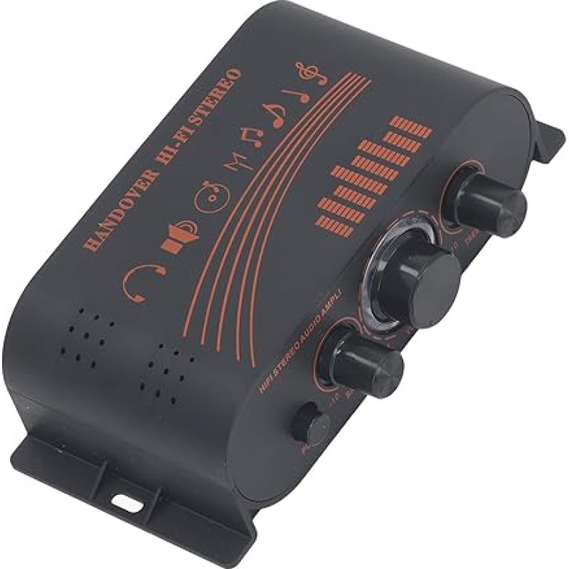 20Wx2 Compact Aluminum Stereo Amplifier 2 Channel HiFi Power Amplifier with 5.0 Remote Control USB SD FM Receiver for Home TV Computer Phone Tablet