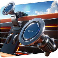Cleviton for MagSafe Car Mount, 4.72 lb Strong Magnetic (22X N55), Magnetic Phone Holder for Car, Dashboard, Phone Holder for iPhone 16/15/14/13/12 Series, Ultra-Thin 0.4cm, 3M Adhesive, Grey