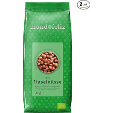 Mundo Feliz Organic Raw Hazelnuts 2 x 500g