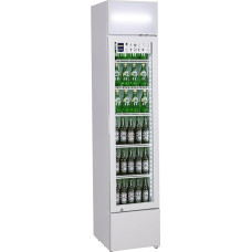 METRO Professional GSC2133 160L 5 Adjustable Shelves White LED Light Up Beverage Fridge with Glass Door