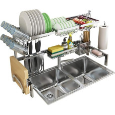 YIHANSS indų džiovyklė, virtuvės stovas, kriauklės nusausinimo stovas, indų stovas - pilnas komplektas, 83 x 30 x 50 cm