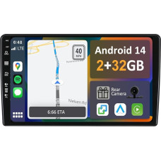 Cadley Android 14 automobilinis radijas Citroen Berlingo 2008-2019 m. su belaidžiu Apple CarPlay, Android Car, Mirror Link, GPS navigacija, Bluetooth 5.0, WiFi, USB, Navi, FM + atbulinės eigos kamera