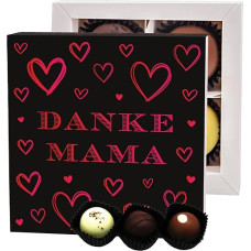 Hallingers Danke Mama - Mother's Day Gift Chocolates Gift Handmade without Alcohol from Fine Cocoa for Mother's Day for Mum (Box) - Gift in Summer & as a Perfect Barbecue Gift | Thank You Anniversary