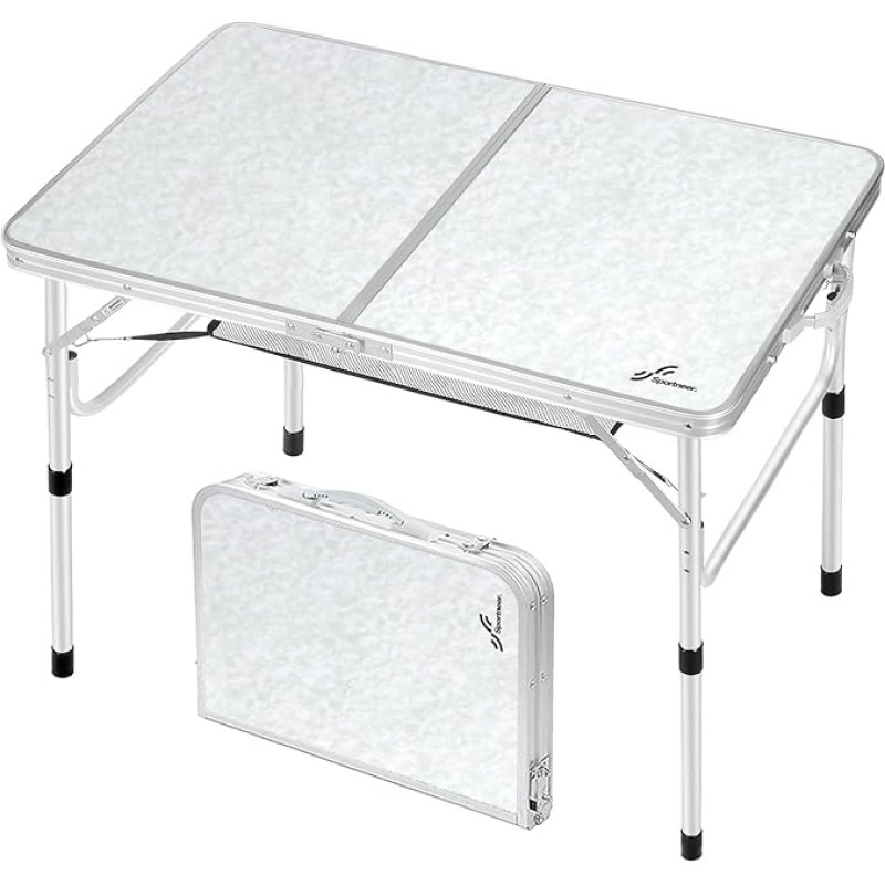 Sportneer Folding Camping Table Height Adjustable Small Folding Table Portable Camping Tables (23.6