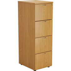 office hippo Heavy Duty Filing Cabinet, Heavy Duty Drawer Box, Office Cabinet with Anti Tilt Mechanism, Lockable Office Storage for A4 or Firm File Shelf, Oak 4 Drawers
