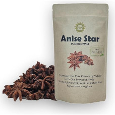 Žvaigždinis anyžius 50 g - 100 % grynas, žalias, laukinis, genetiškai nemodifikuotas, veganiškas - aromatingas prieskonis virškinimo sveikatai, skoniui pagerinti ir kulinariniams kūriniams - idealiai tinka arbatoms, ekstraktams ir maisto gaminimui