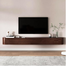 FGNIXLN TV Lowboard, 180 cm TV Cabinet, Hanging Lowboard, TV Cabinet for the Living Room, Suitable for the Living Room and Bedroom (Brown, 180 cm)