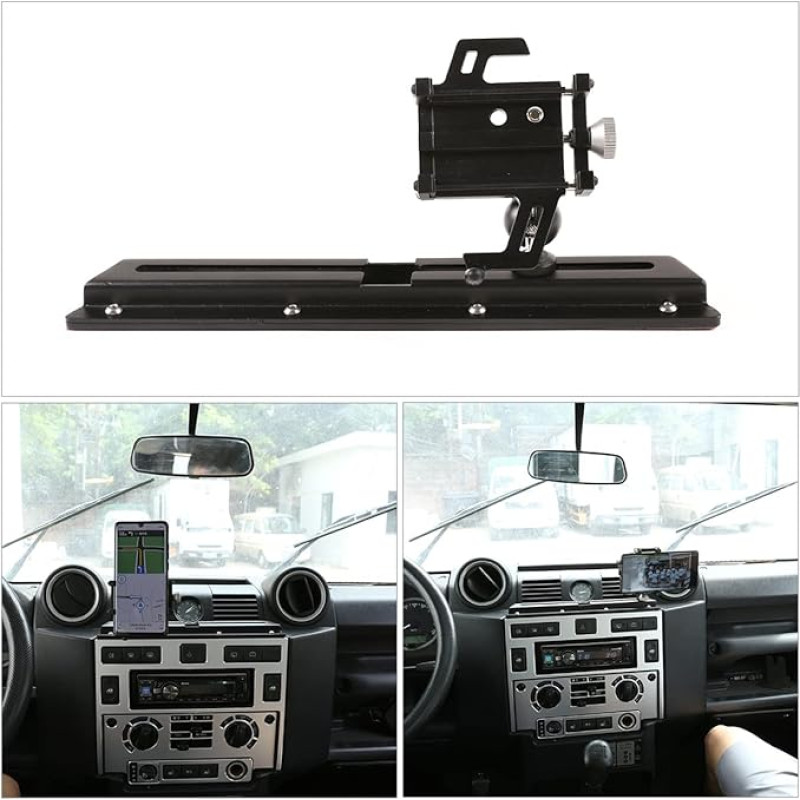 METYOUCAR aliuminio automobilinis telefono laikiklis, telefono laikiklis, automobilinės navigacijos laikiklis, skirtas LR Defender 90 110 2008-2018 m. automobilių aksesuarai
