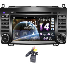Amaseaudio Android Car Radio, Wireless Carplay Android Car, DSP+, Built-in DVD Player, 2 DIN Compatible with Benz W169 W245 W906 (with DVD Player)
