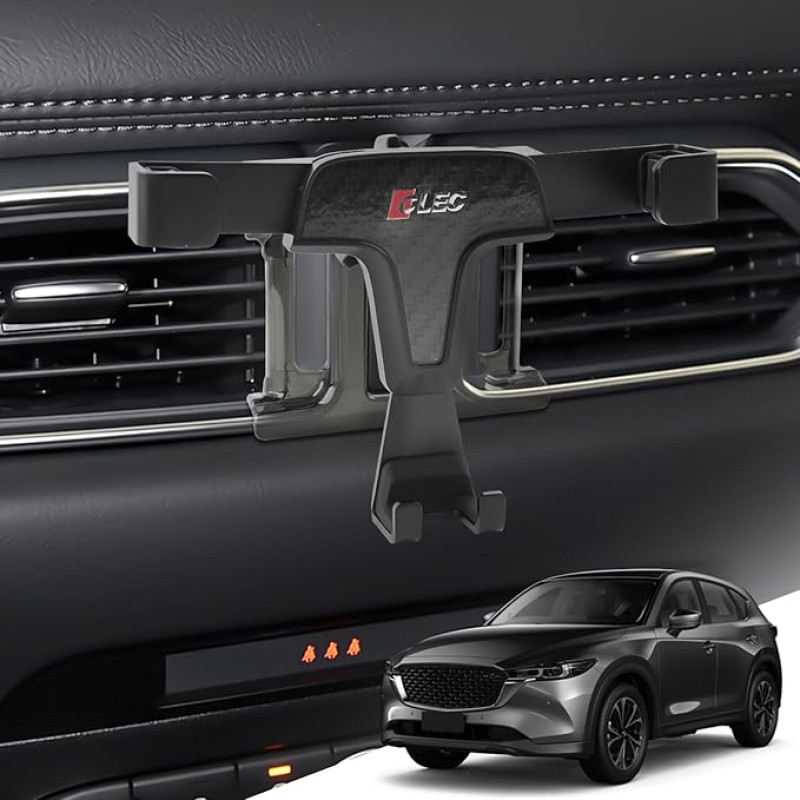 YEE PIN Mobile Phone Holder Compatible with Mazda CX-5 2017-2024 | 360° Rotation | Automatic Locking | Compatible with 4-7 Inch Smartphones, Mazda CX-5 Car Accessories