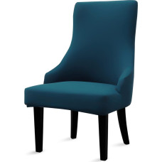 Liykimt Stretch-Schonbezug für Seitenstühle mit Armlehnen, waschbar, gepolsterter Sessel, Esszimmerstuhl mit genageltem Rand, für Esszimmer, Wohnzimmer, 1er-Set, Pfauenblau