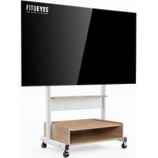 FITUEYES TV Stand Rollable TV Stand with Wheels Floor Stand TV Trolley for 40-85 Inch TVs Height Adjustable High Max 60 kg VESA 600 x 400 mm