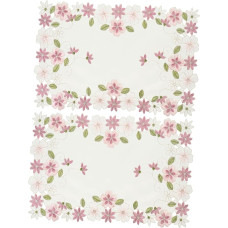 Ciieeo 2stücke Teiliges Set Europäisches Rustikales Tischset Mit Besticktem Blumenmuster Und Hohlem Design Für Hochzeiten Familientreffen Und Elegante Tischdekorationen Schützt