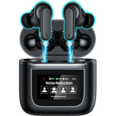 Belaidės ausinės TWS ausinės LCD ekranas jutiklinis ekranas ANC/ENC 32H atkūrimo laikas 