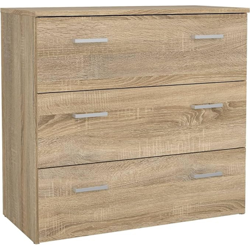 Duero komoda su 3 stalčiais Ąžuolo struktūra 74,1 x 35,95 x 69,9 cm