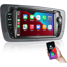 ESSGOO 2+32G Android 14 Drahtloses Carplay und Android Auto Autoradio Für Seat Ibiza IV 6J 2009-2013, 7 Zoll Touchscreen mit Bluetooth FM RDS GPS WiFi