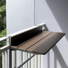 Wandmontierter Klapptisch, höhenverstellbar und zusammenklappbar, für den Außenbereich, Balkon, platzsparend