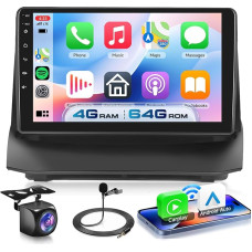 VECHTEL 4G + 64G Car Radio Android 15 for Ford Fiesta 2009-2014, 9 Inch 1280 x 720P HD Touchscreen Car Radio with Wireless Carplay Android Car GPS Wi-Fi USB Bluetooth 5.0 FM RDS Radio Reversing Camera