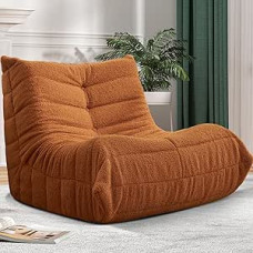 Cansunna Bean Bag kėdė Sofa maišas didelis Bean Bag suaugusiųjų židinys Lounger atminties putų kėdė namų butas ar žaidimų aikštelė Brown